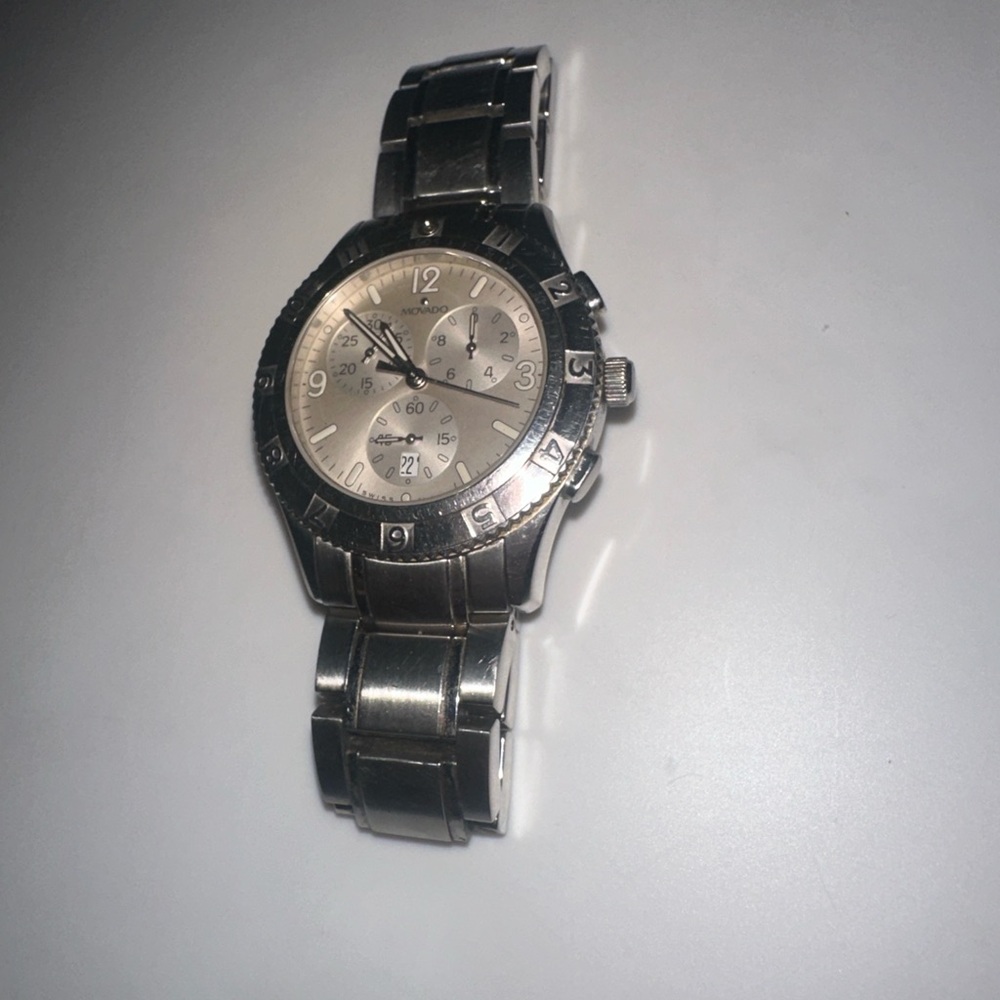 Movado Silver Watch with Minimalist Design